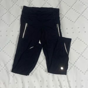 Lulu lemon leggings with zippers 25”